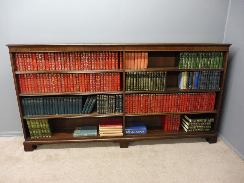 LONG EDWARDIAN MAHOGANY BOOKCASE View II
