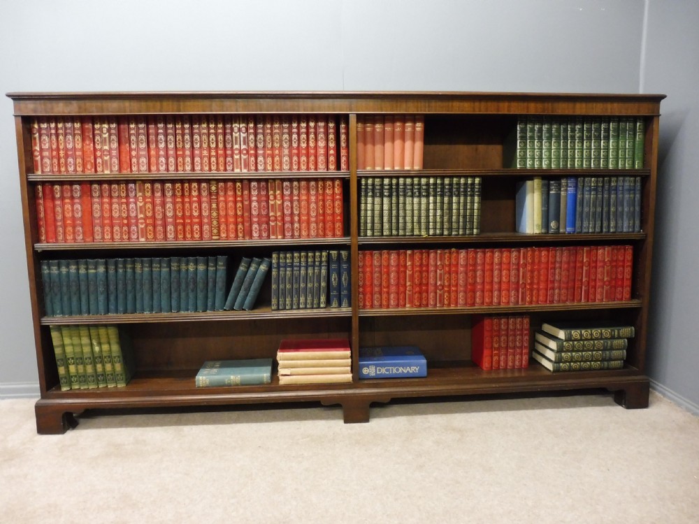 LONG EDWARDIAN MAHOGANY BOOKCASE View III