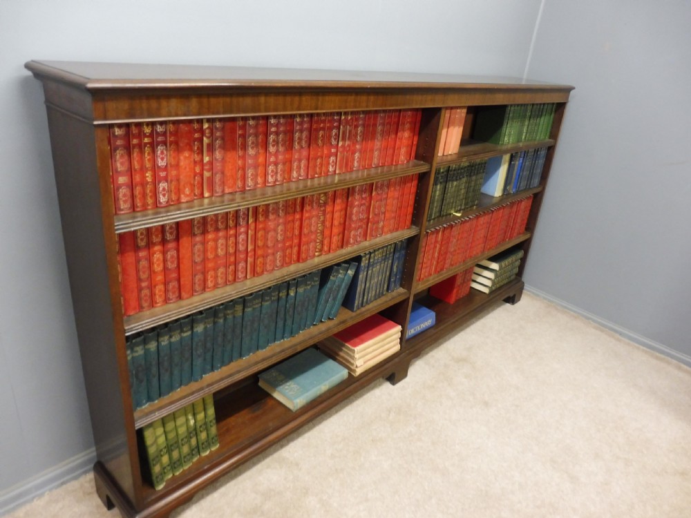 LONG EDWARDIAN MAHOGANY BOOKCASE View IV