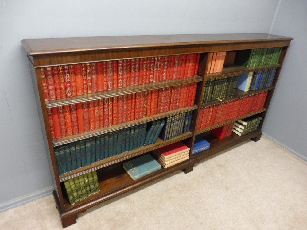 LONG EDWARDIAN MAHOGANY BOOKCASE View IX