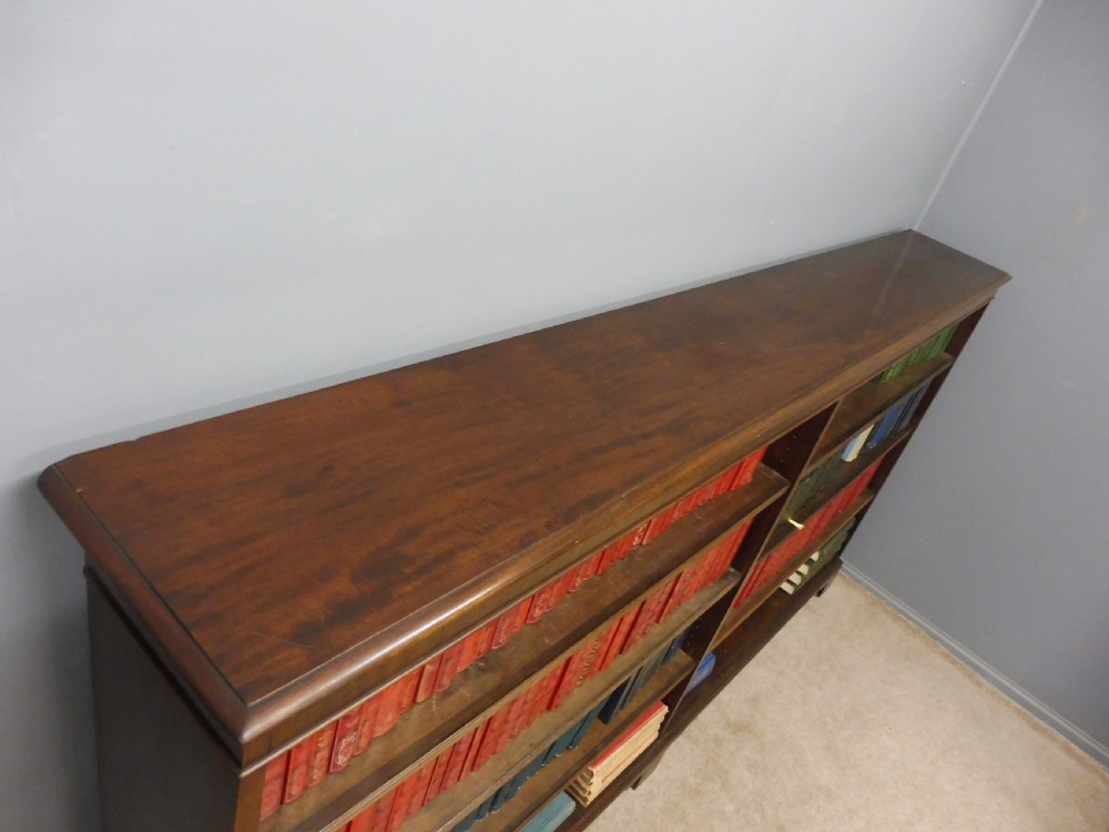 LONG EDWARDIAN MAHOGANY BOOKCASE View X