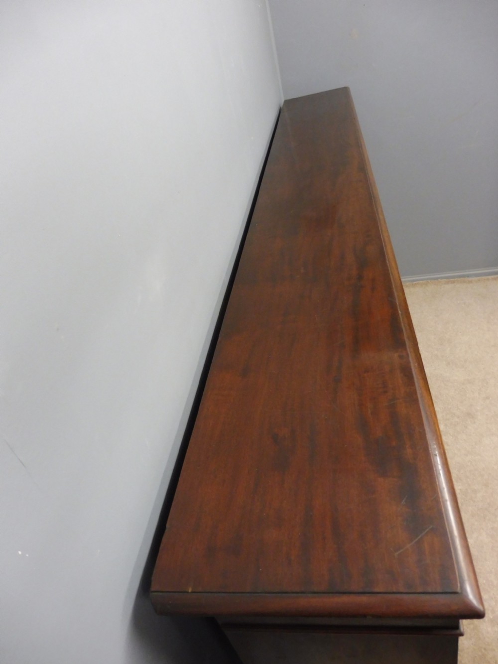 LONG EDWARDIAN MAHOGANY BOOKCASE View XII