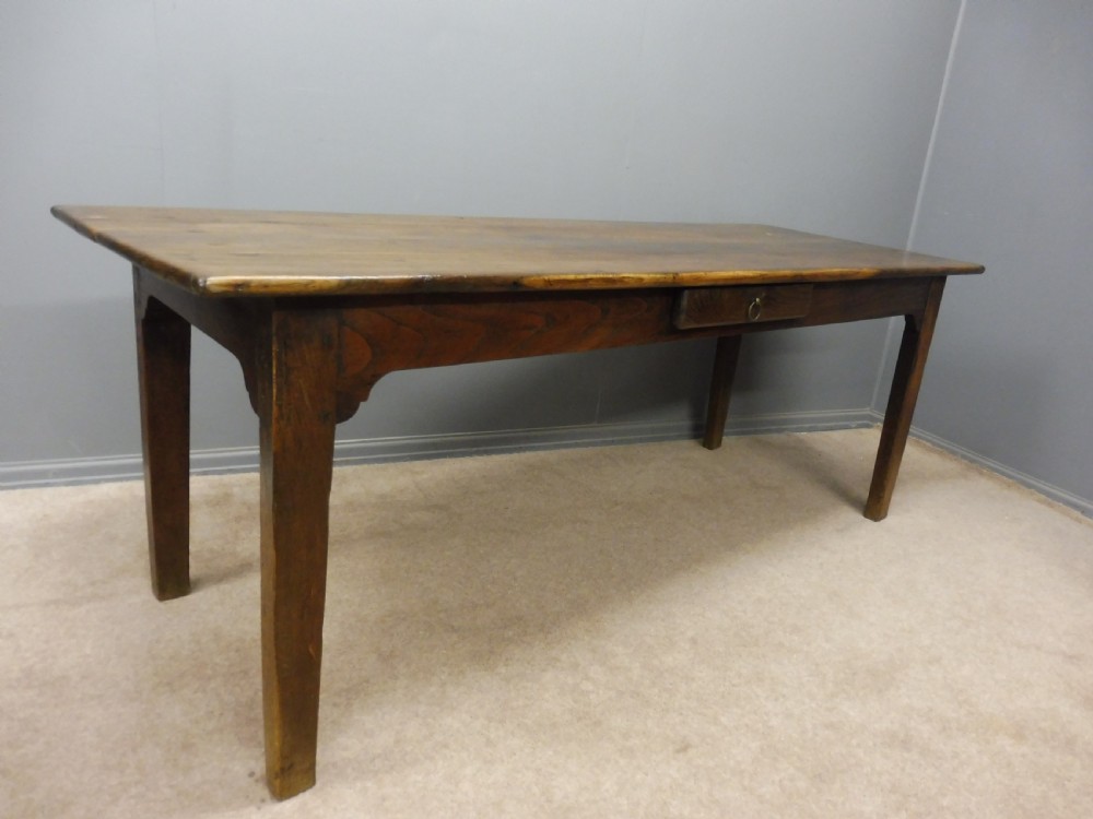 ANTIQUE ELM FRENCH FARMHOUSE TABLE CIRCA 1820 SEATS UP TO 8 View III