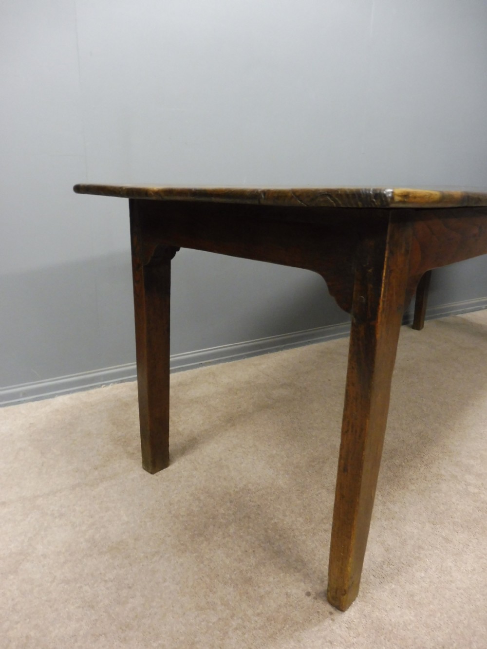 ANTIQUE ELM FRENCH FARMHOUSE TABLE CIRCA 1820 SEATS UP TO 8 View V