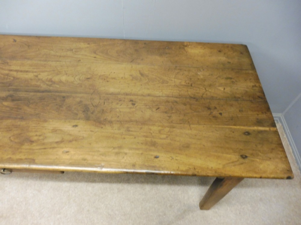ANTIQUE ELM FRENCH FARMHOUSE TABLE CIRCA 1820 SEATS UP TO 8 View XI