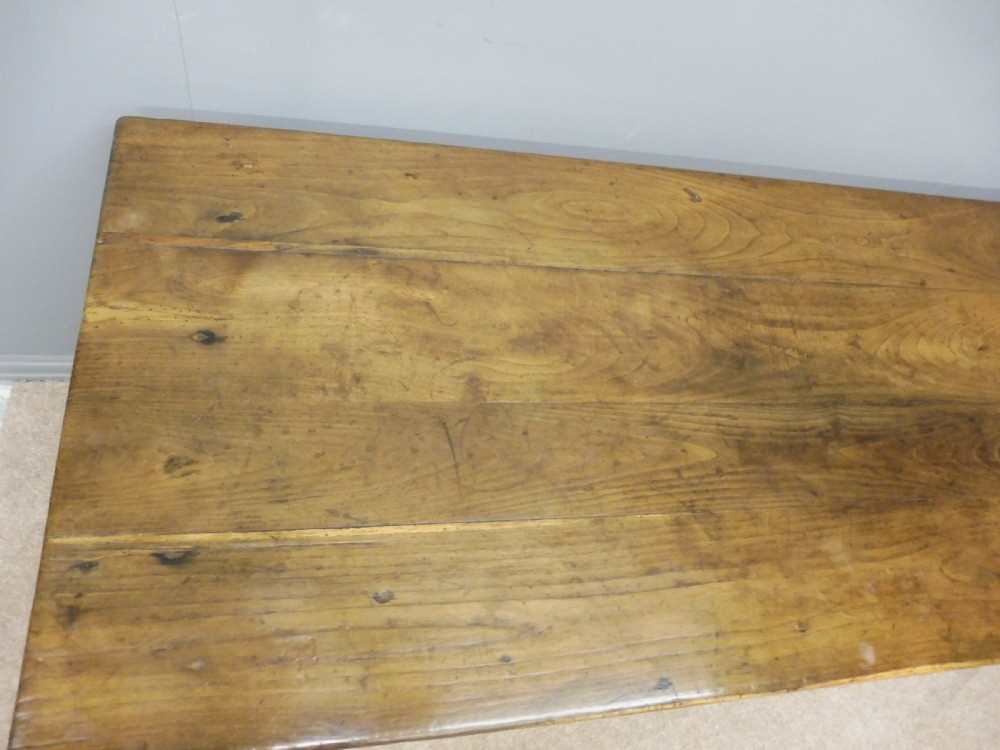 ANTIQUE ELM FRENCH FARMHOUSE TABLE CIRCA 1820 SEATS UP TO 8 View XII