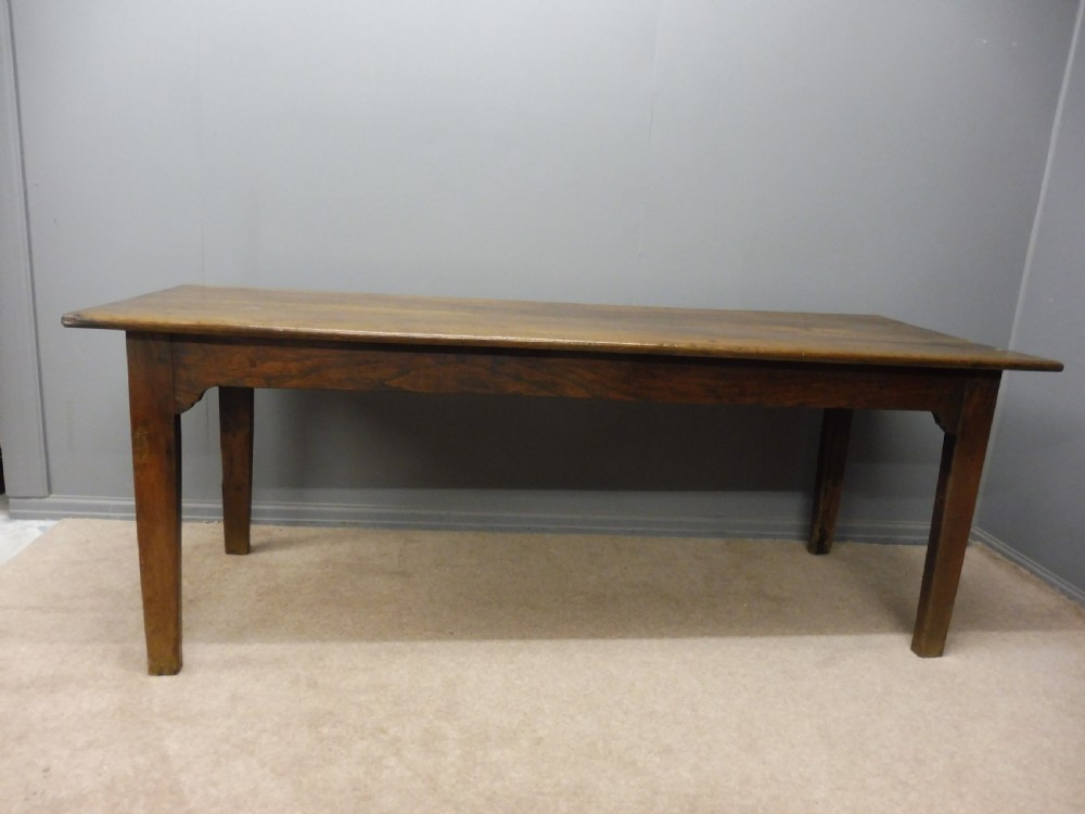 ANTIQUE ELM FRENCH FARMHOUSE TABLE CIRCA 1820 SEATS UP TO 8 View XIV