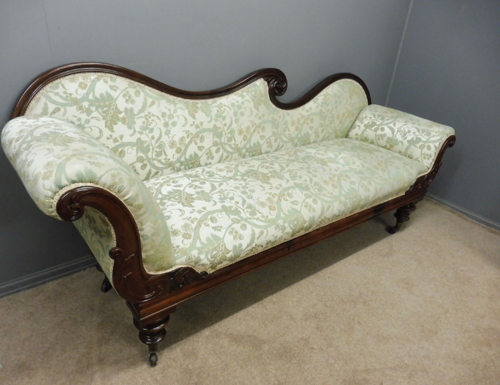 VICTORIAN MAHOGANY SCROLL END SOFA  CIRCA 1870 View II