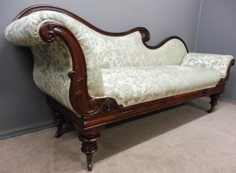 VICTORIAN MAHOGANY SCROLL END SOFA  CIRCA 1870 View III