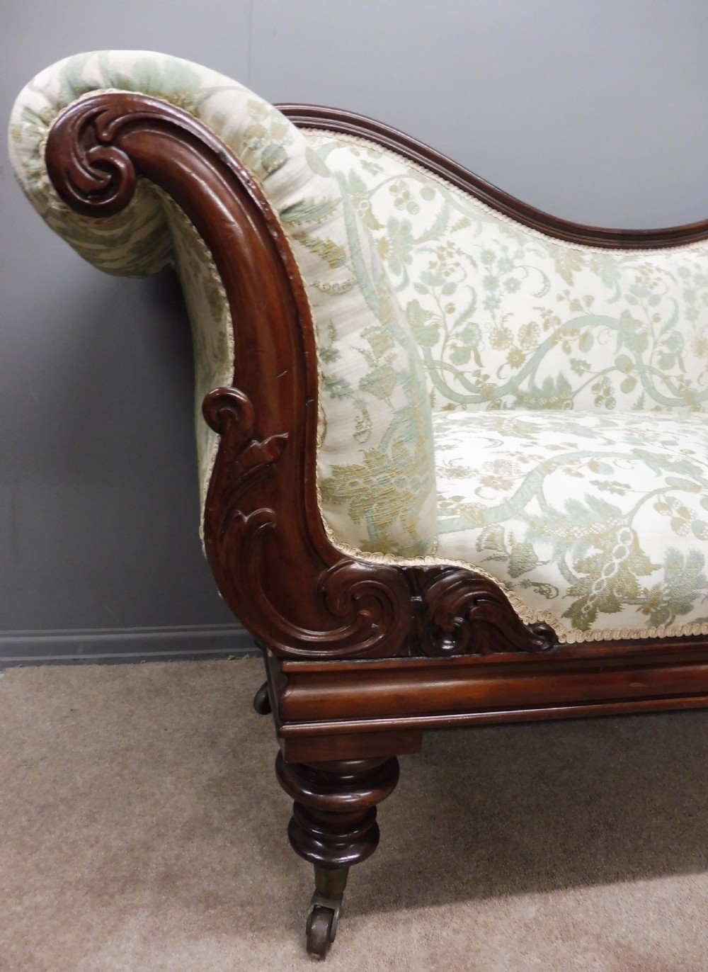 VICTORIAN MAHOGANY SCROLL END SOFA  CIRCA 1870 View VIII