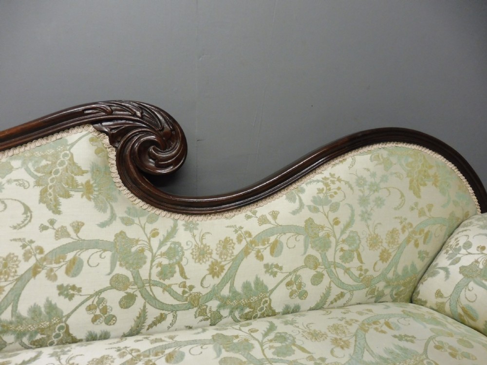 VICTORIAN MAHOGANY SCROLL END SOFA  CIRCA 1870 View X