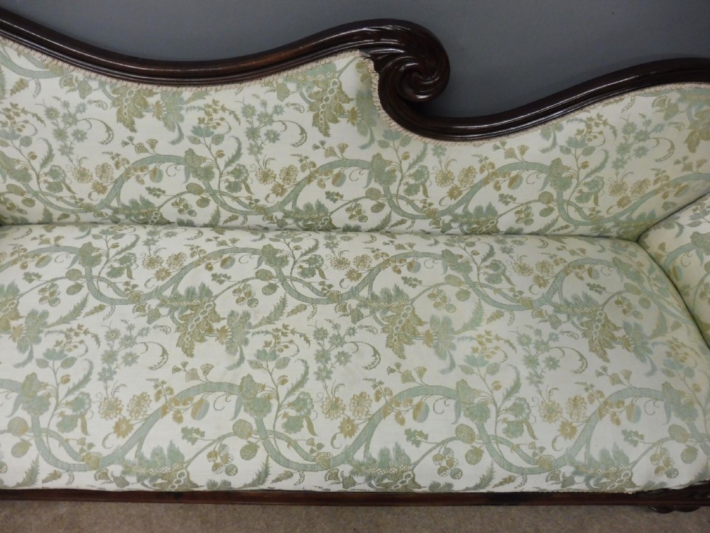 VICTORIAN MAHOGANY SCROLL END SOFA  CIRCA 1870 View XV