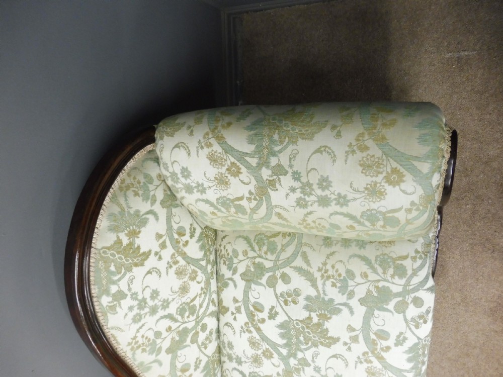 VICTORIAN MAHOGANY SCROLL END SOFA  CIRCA 1870 View XVI