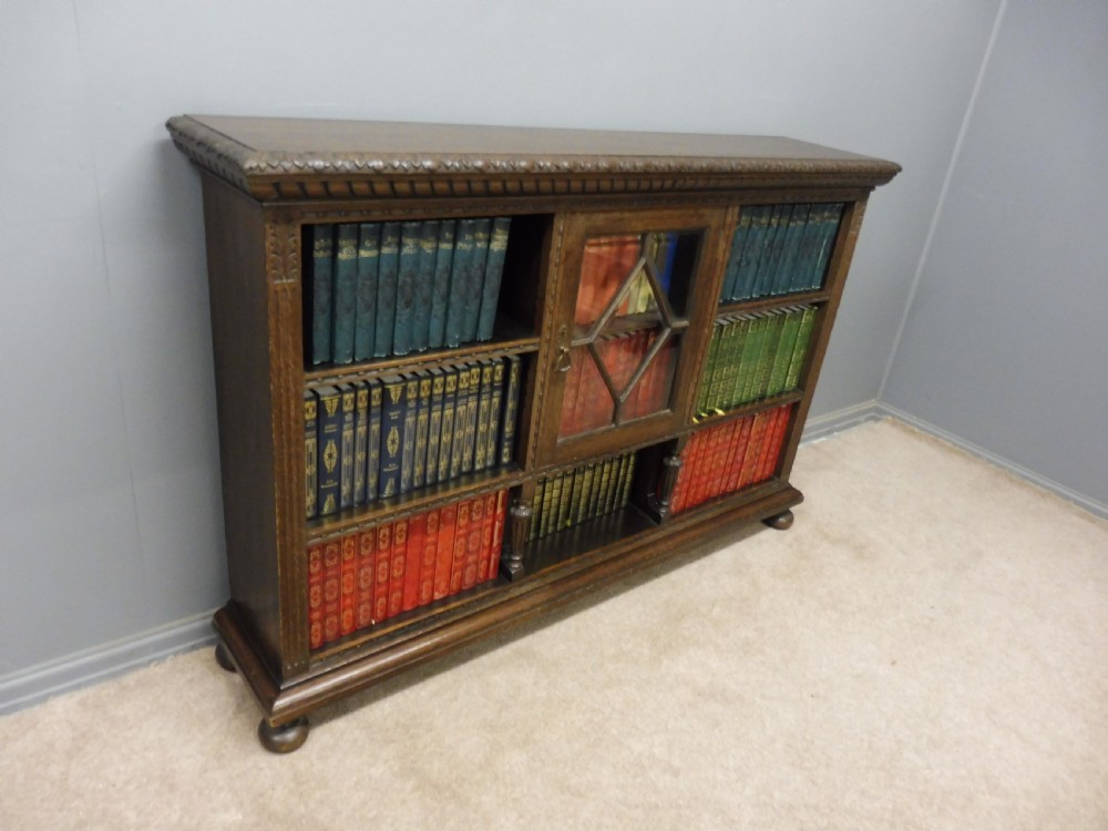 EDWARDIAN OAK BOOKCASE View III