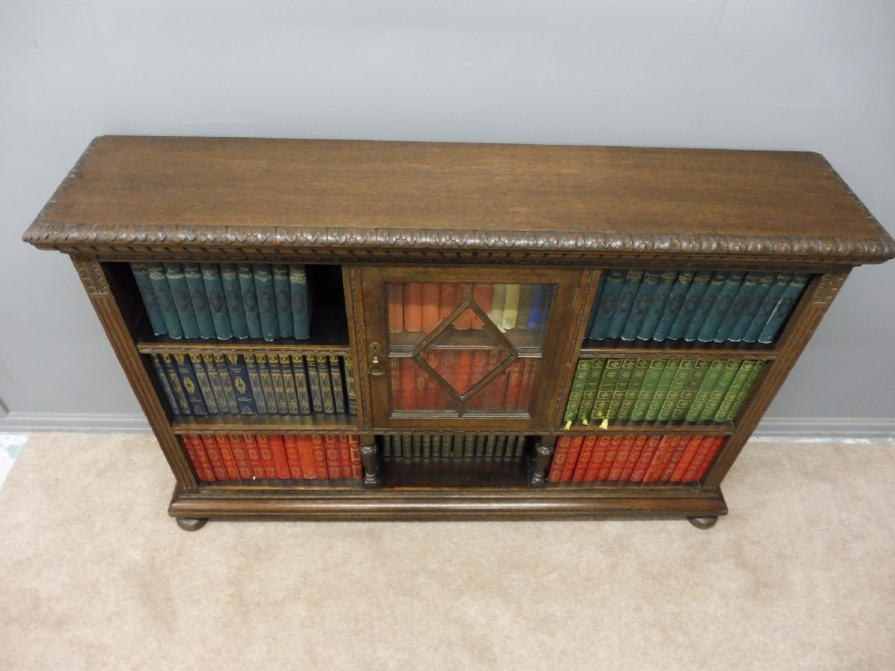EDWARDIAN OAK BOOKCASE View V