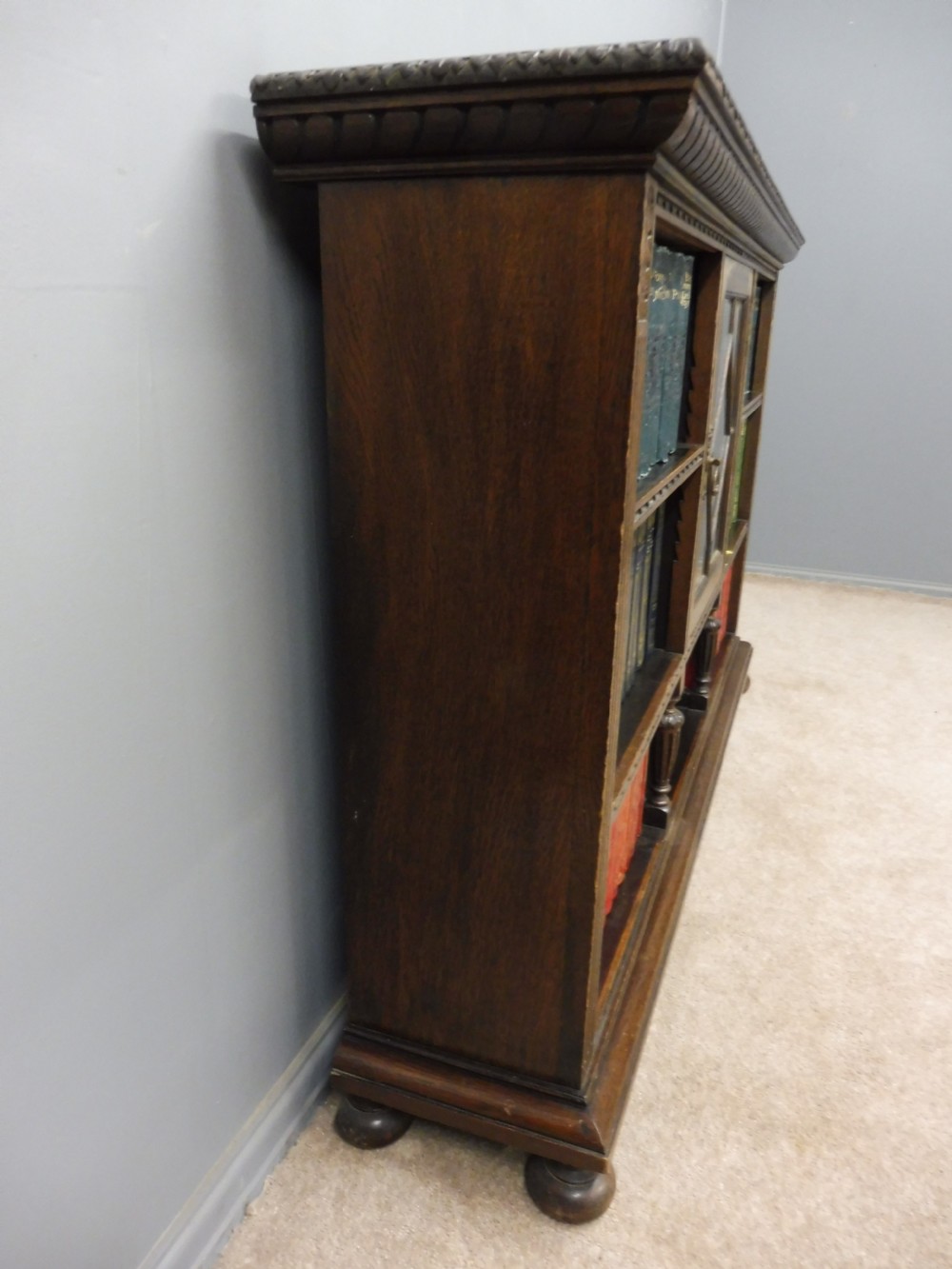 EDWARDIAN OAK BOOKCASE View XV