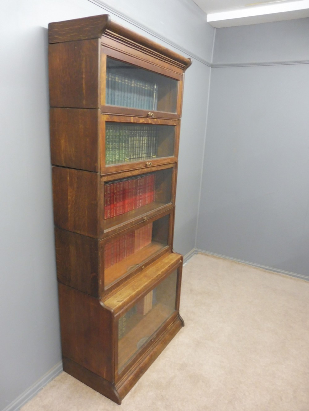 5 HIGH EDWARDIAN GUNN STACKING BOOKCASE  View III