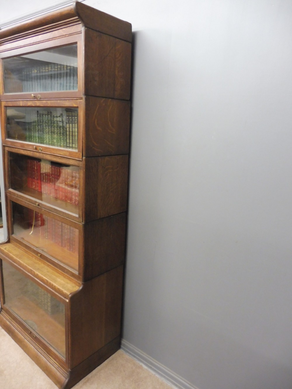 5 HIGH EDWARDIAN GUNN STACKING BOOKCASE  View IV