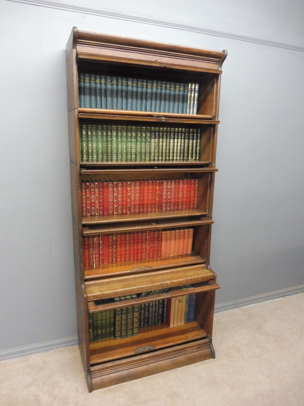 5 HIGH EDWARDIAN GUNN STACKING BOOKCASE  View VI