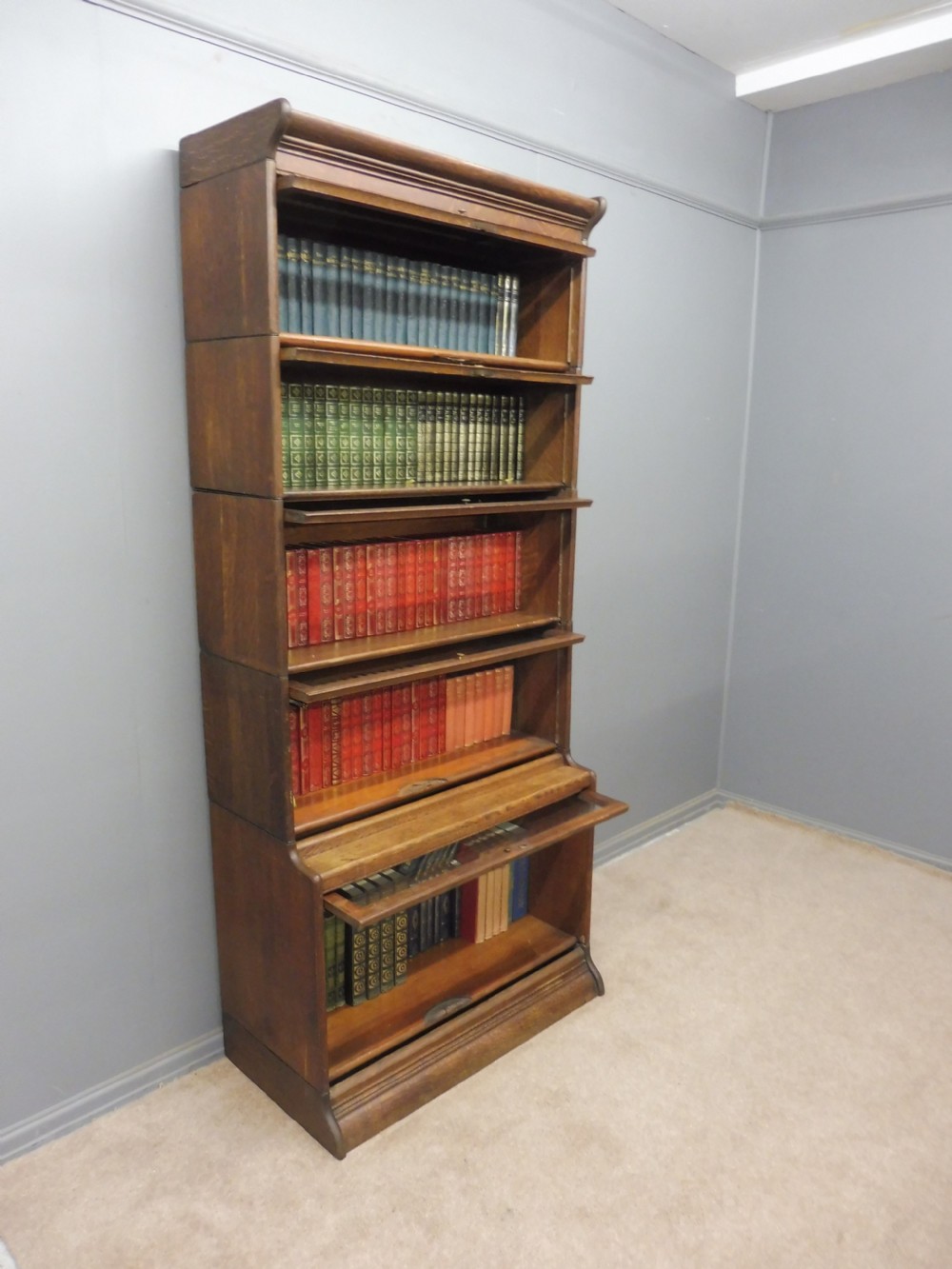 5 HIGH EDWARDIAN GUNN STACKING BOOKCASE  View VII