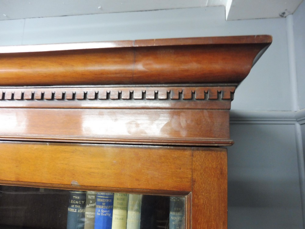 VERY LARGE VICTORIAN MAHOGANY GLAZED BOOKCASE View IX