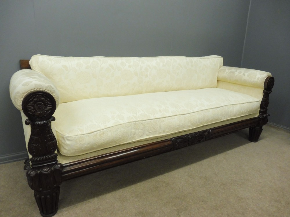 MAGNIFICENT  MAHOGANY VICTORIAN SOFA View II