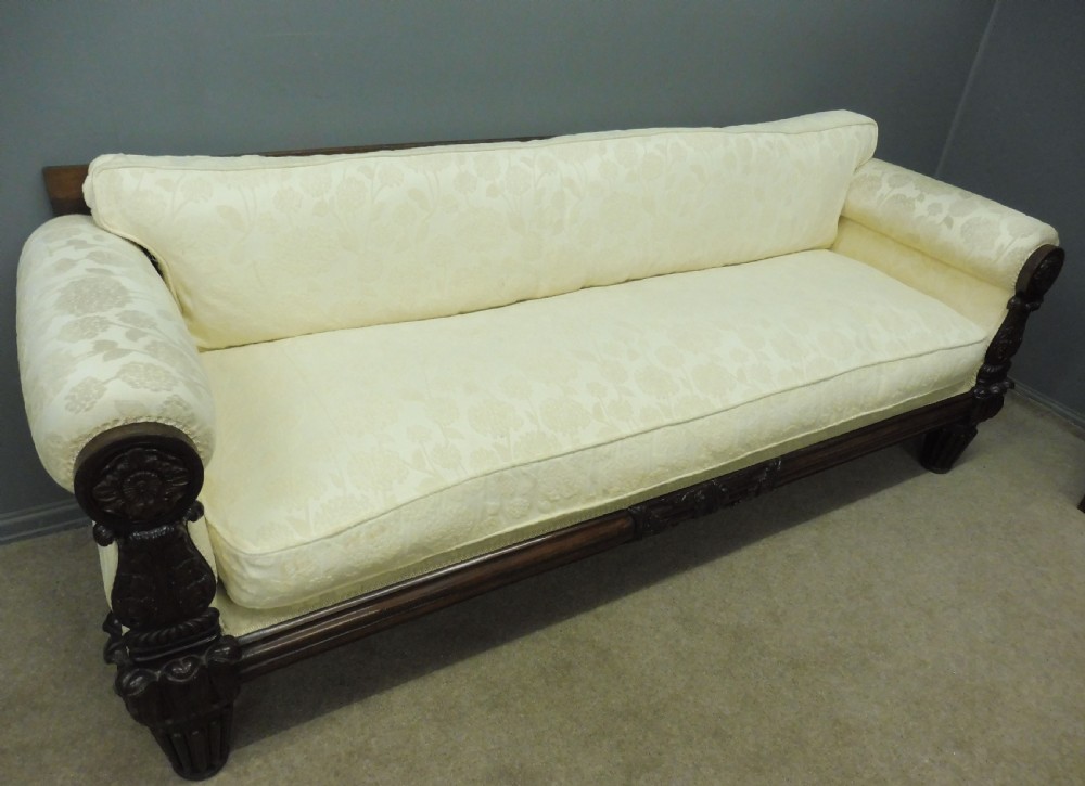 MAGNIFICENT  MAHOGANY VICTORIAN SOFA View III