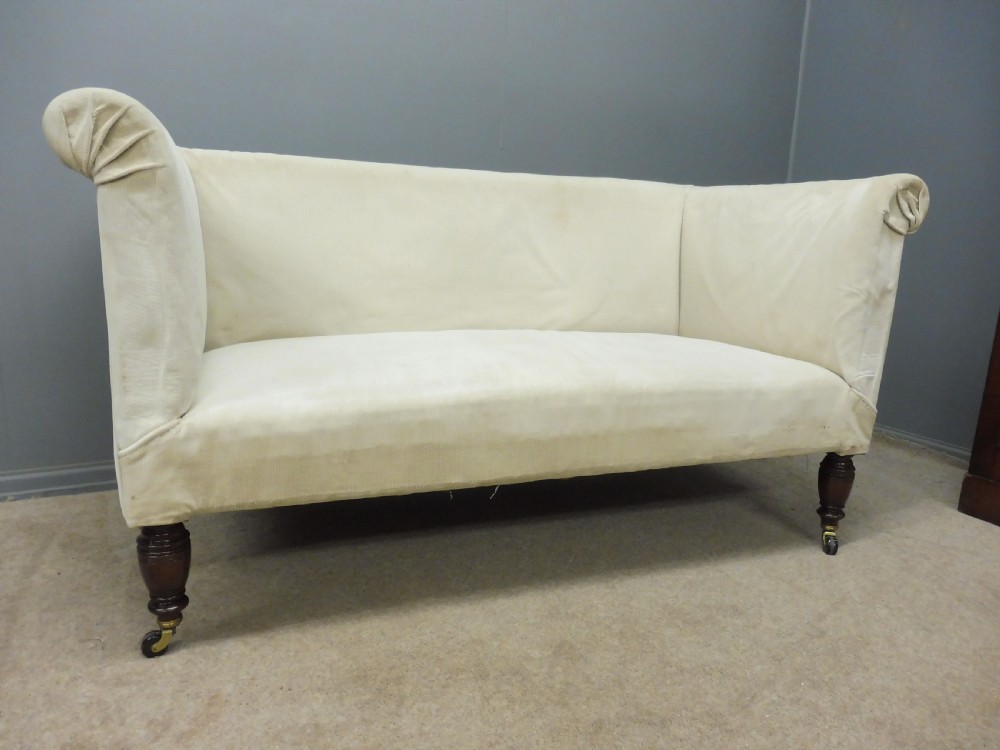 SMALL VICTORIAN PERIOD BOX SHAPED SOFA CIRCA 1890