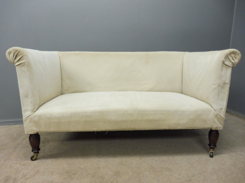 SMALL VICTORIAN PERIOD BOX SHAPED SOFA CIRCA 1890 View II