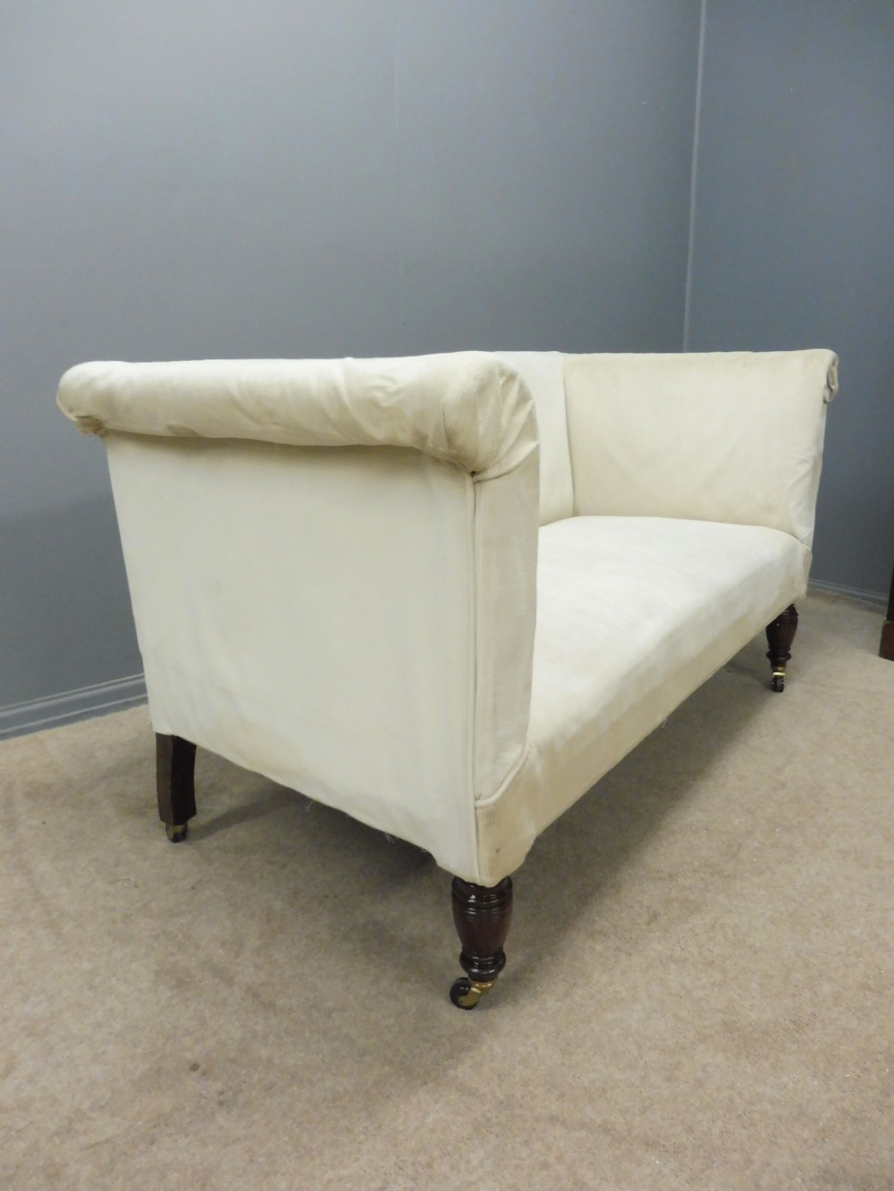 SMALL VICTORIAN PERIOD BOX SHAPED SOFA CIRCA 1890 View III