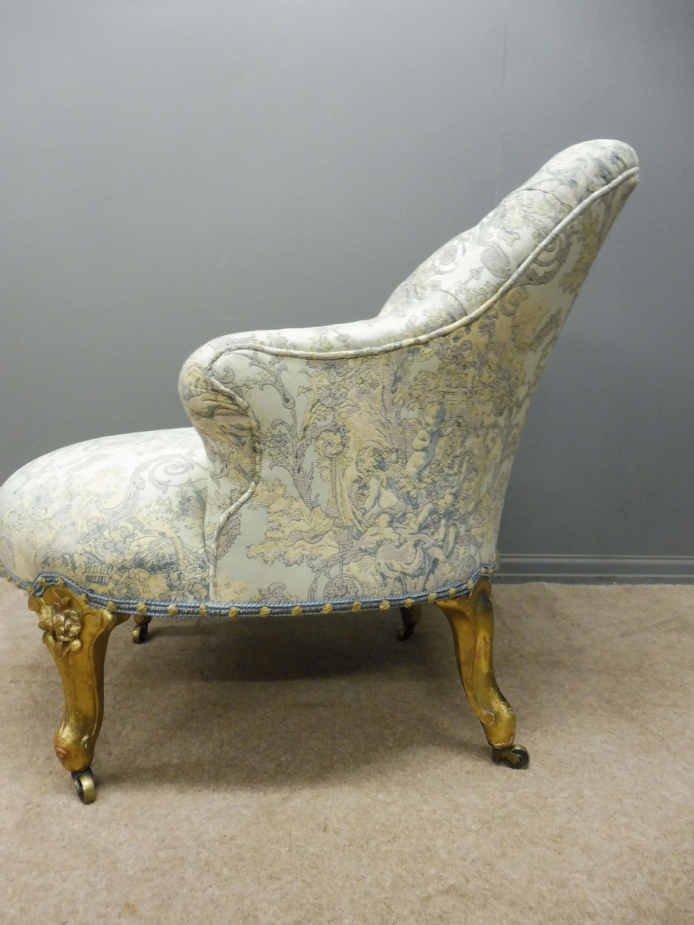 GILT LEGGED VICTORIAN BEDROOM CHAIR View VII