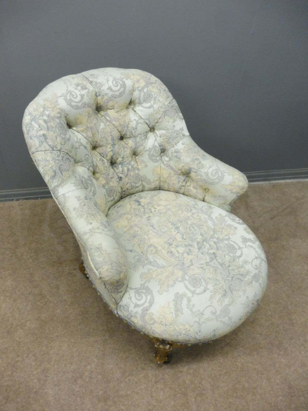 GILT LEGGED VICTORIAN BEDROOM CHAIR View XI