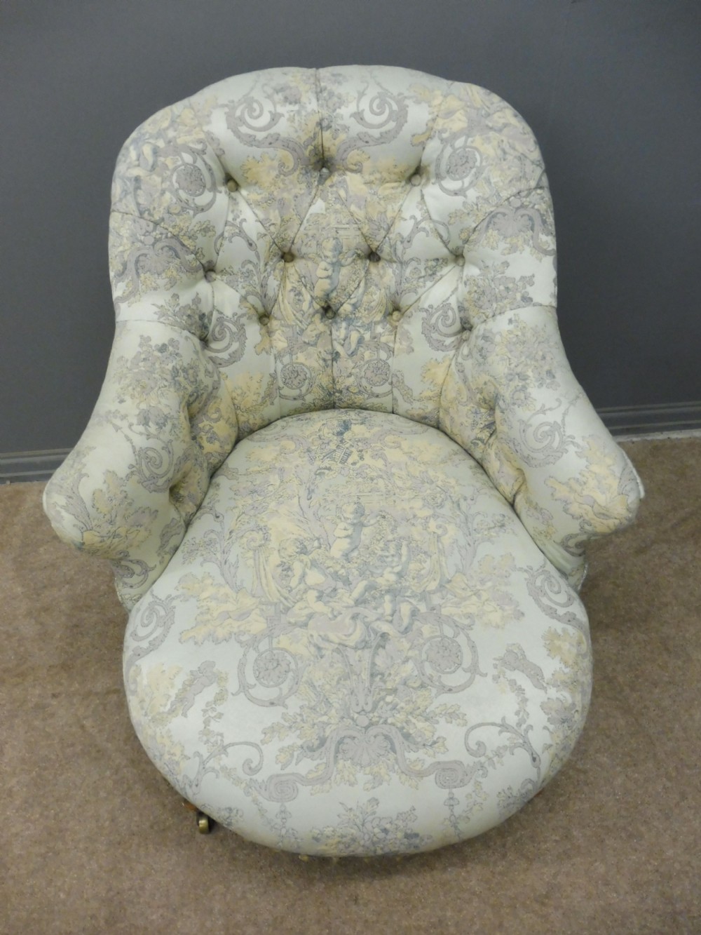GILT LEGGED VICTORIAN BEDROOM CHAIR View XII