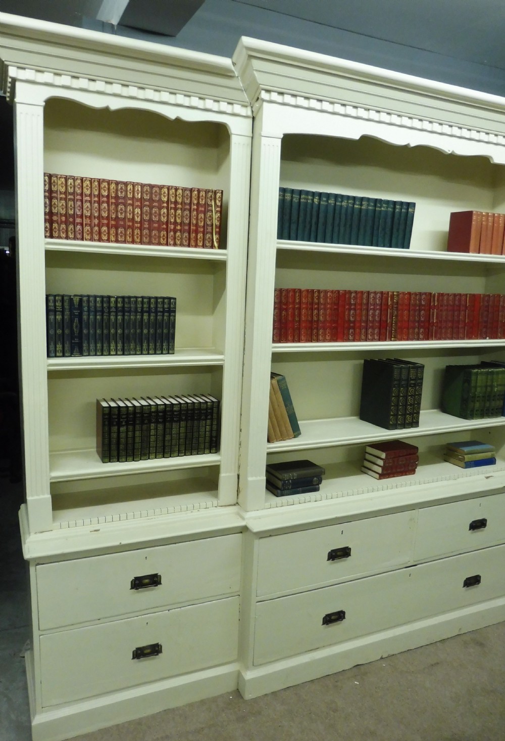 LARGE VICTORIAN PAINTED PINE BOOKCASE View V
