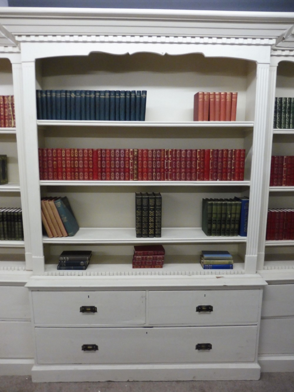 LARGE VICTORIAN PAINTED PINE BOOKCASE View VI