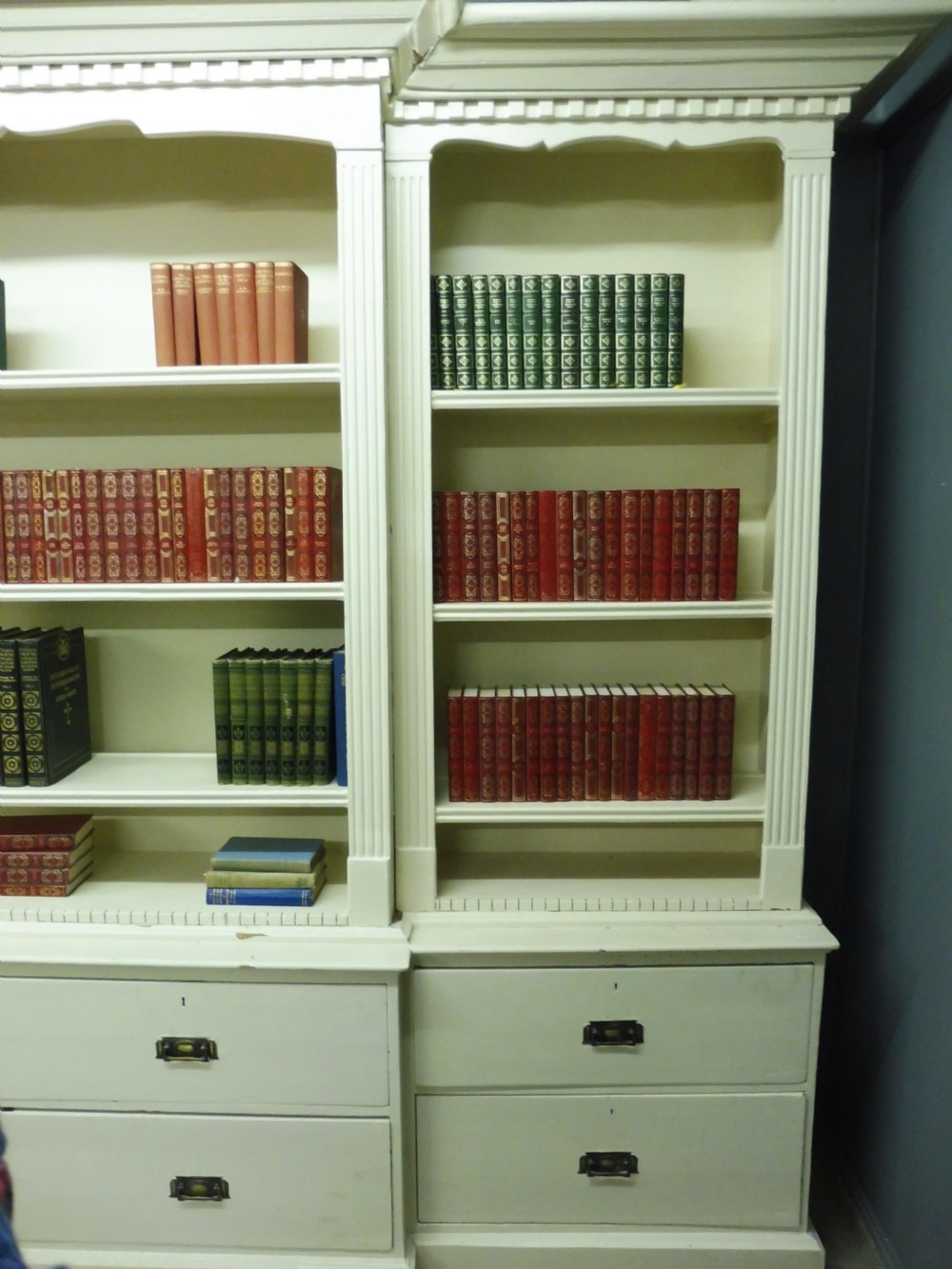 LARGE VICTORIAN PAINTED PINE BOOKCASE View VII