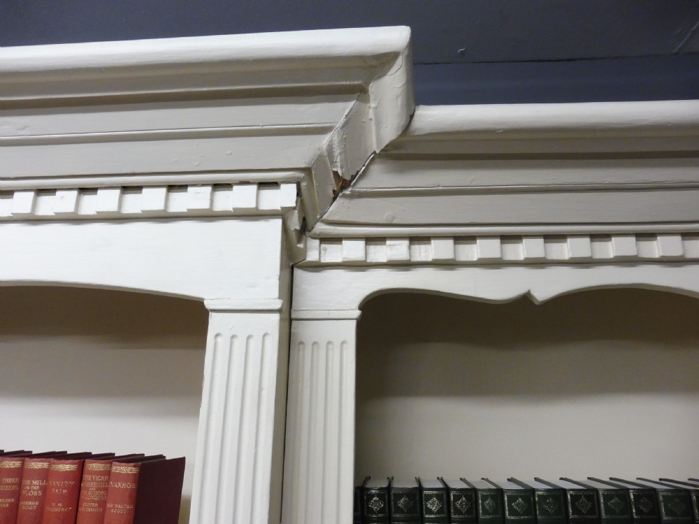 LARGE VICTORIAN PAINTED PINE BOOKCASE View IX