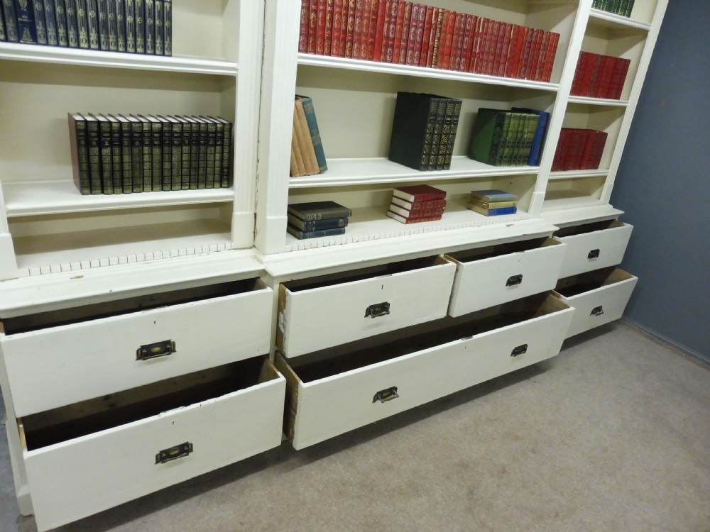 LARGE VICTORIAN PAINTED PINE BOOKCASE View XII