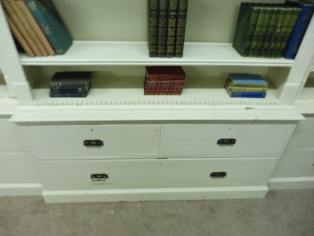 LARGE VICTORIAN PAINTED PINE BOOKCASE View XVI