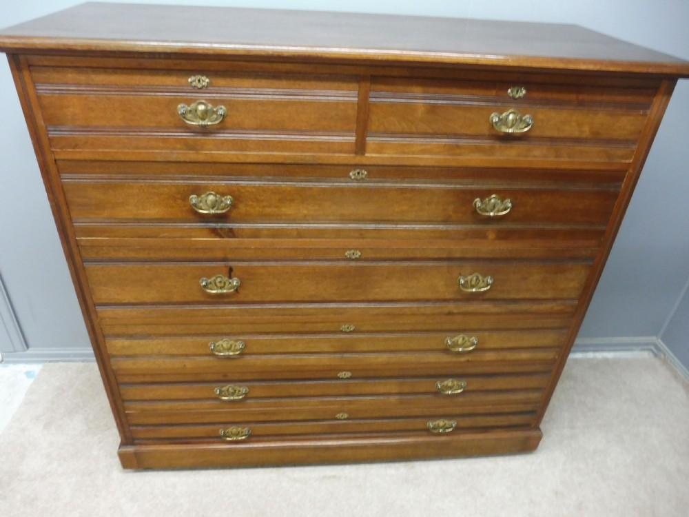 LARGE VICTORIAN WALNUT CHEST OF DRAWERS View VI