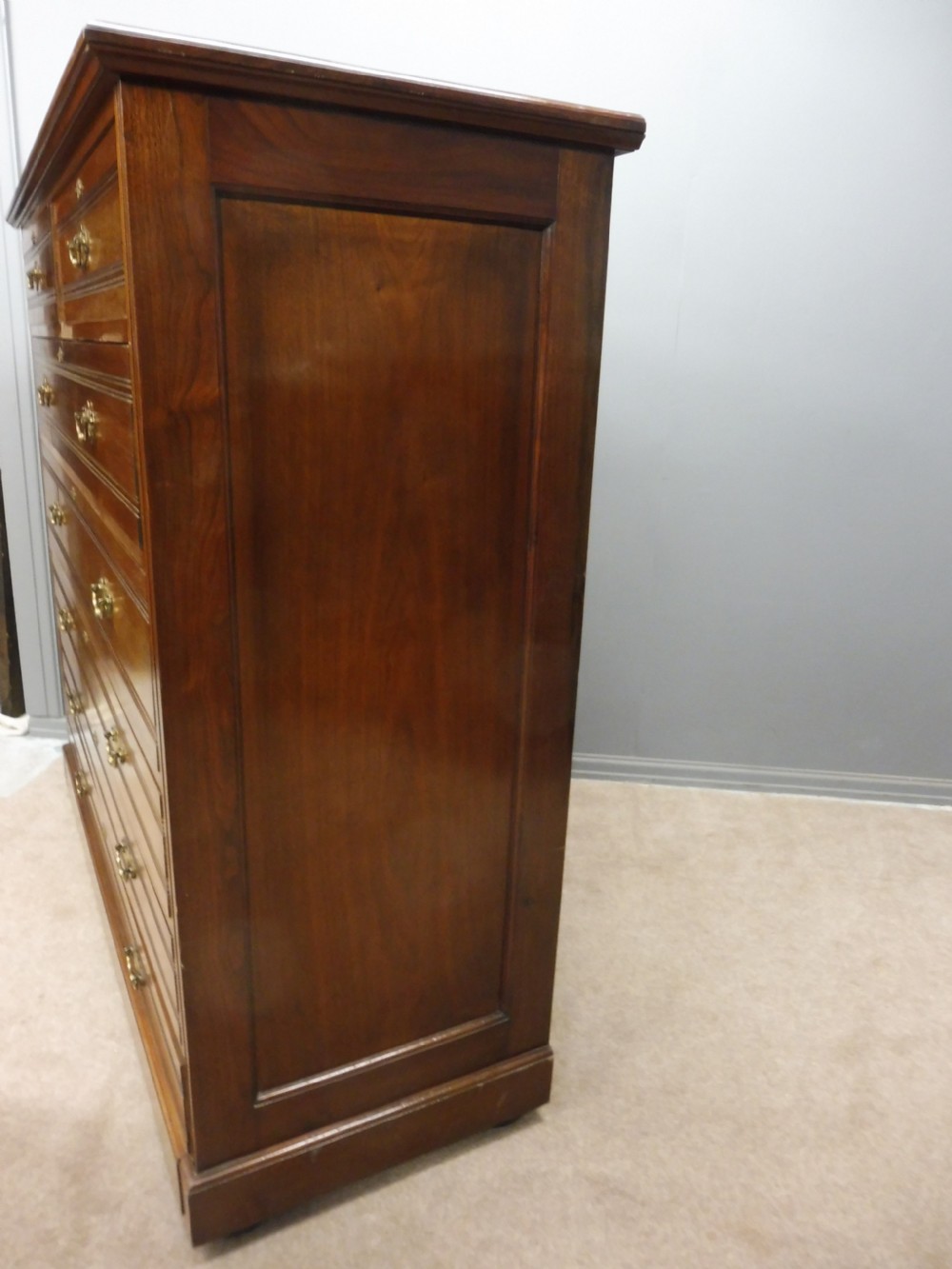 LARGE VICTORIAN WALNUT CHEST OF DRAWERS View VII