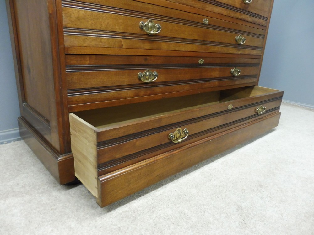 LARGE VICTORIAN WALNUT CHEST OF DRAWERS View IX