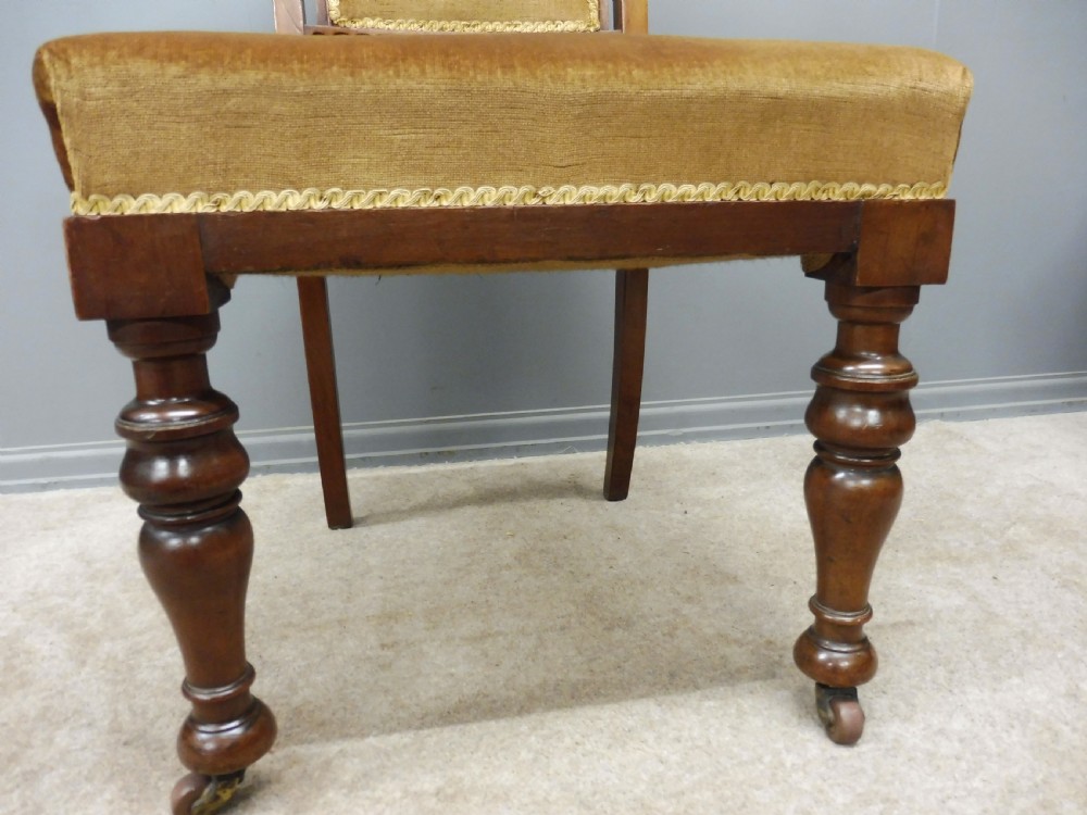 SET OF 6 WALNUT ARTS AND CRAFTS DINING CHAIRS View XI