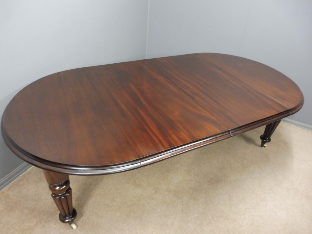 VICTORIAN MID 19TH CENTURY MAHOGANY EXTENDING DINING TABLE SEATS 8 View VII