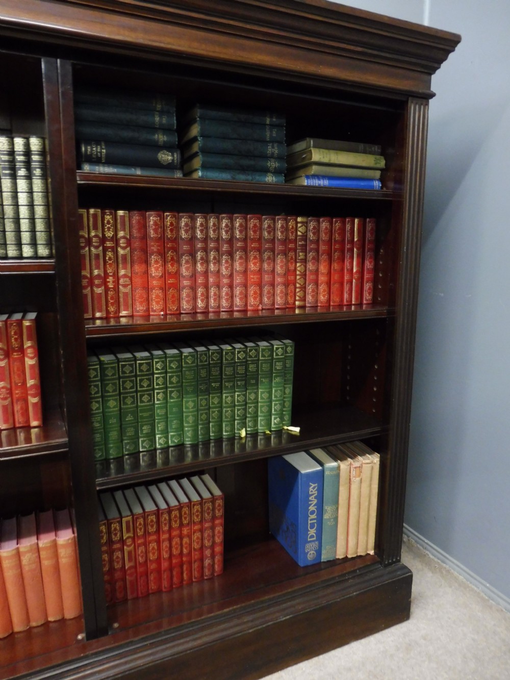 SUBSTANTIAL VICTORIAN MAHOGANY BOOKCASE View X