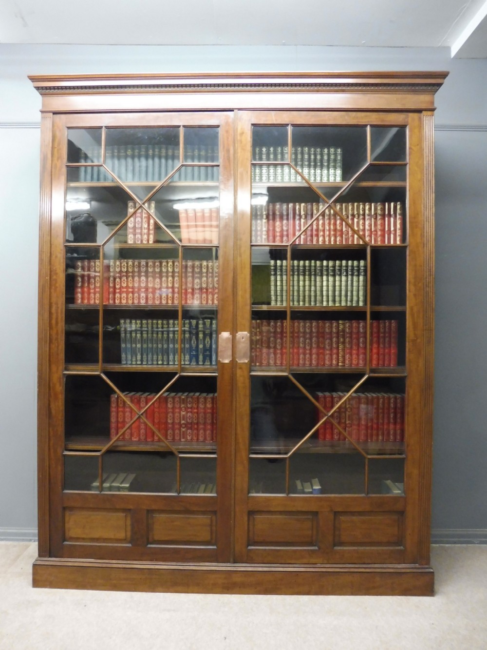 LARGE DEEP MAHOGANY BOOKCASE
