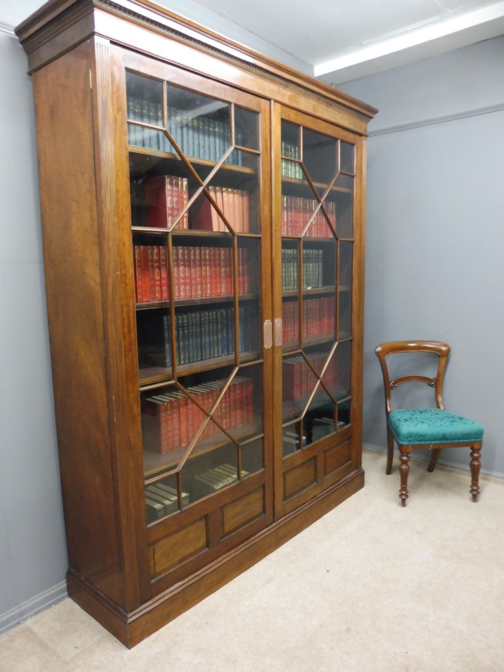 LARGE DEEP MAHOGANY BOOKCASE View II