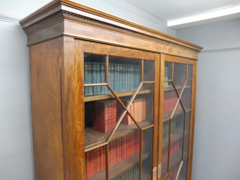 LARGE DEEP MAHOGANY BOOKCASE View III