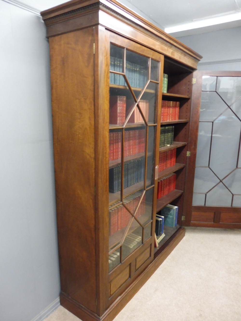LARGE DEEP MAHOGANY BOOKCASE View IX