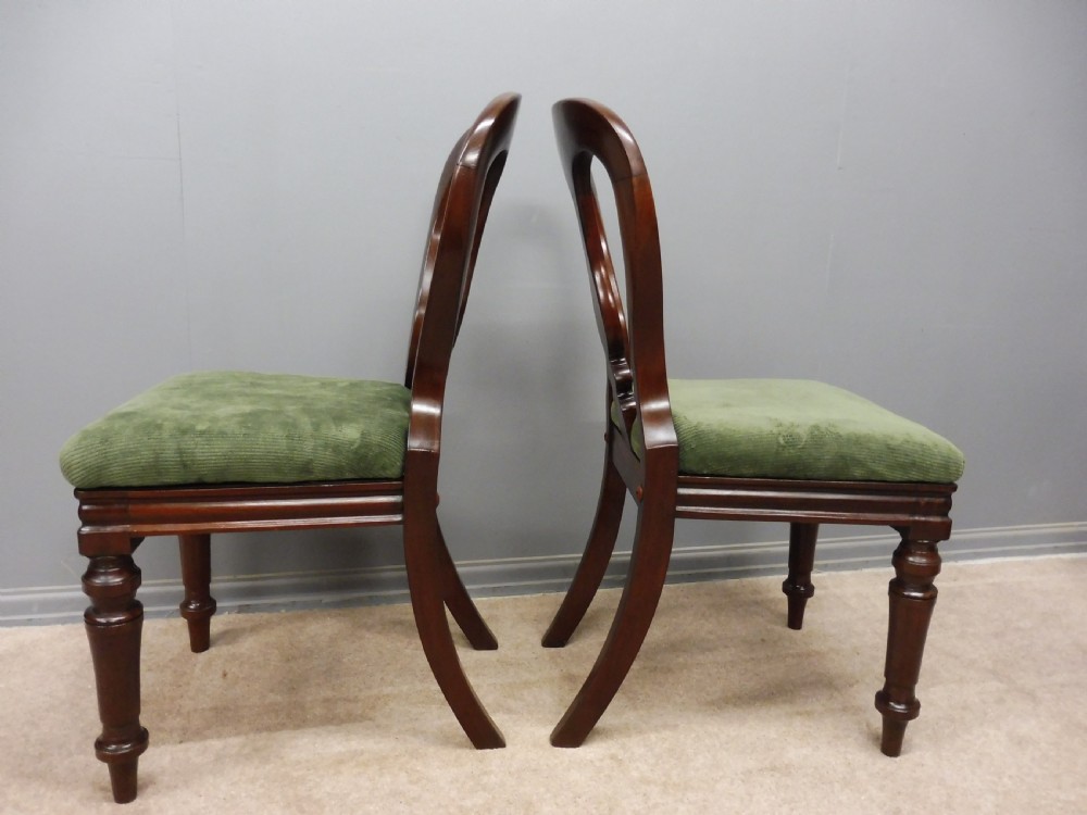 SET OF TEN VICTORIAN BALLOON BACK DINING CHAIR  View V